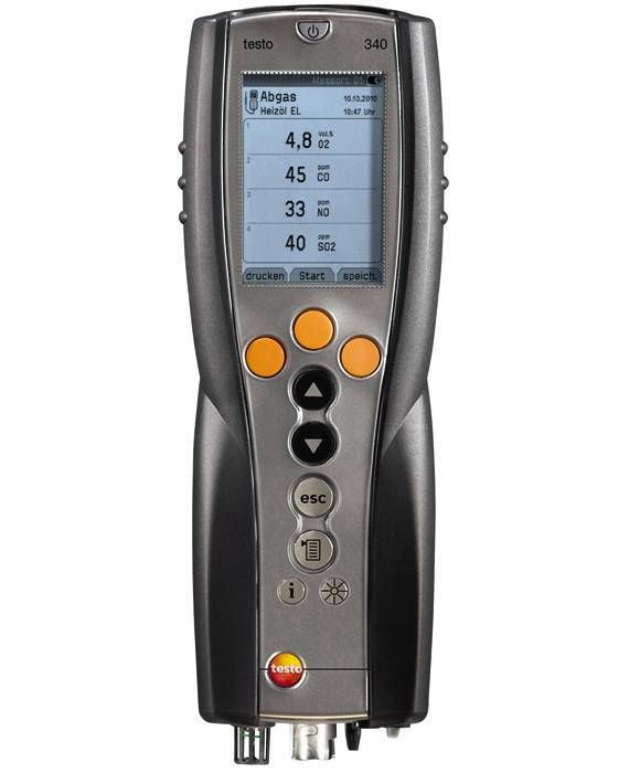 Testo 340 - Flue gas analyzer for industry emission measurement