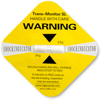 Shock Indicator Labels 25g Yellow