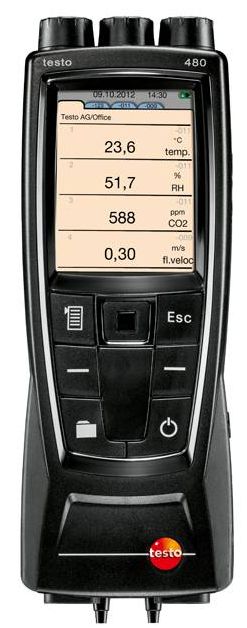 testo 480 - Digital temperature, humidity and air flow meter